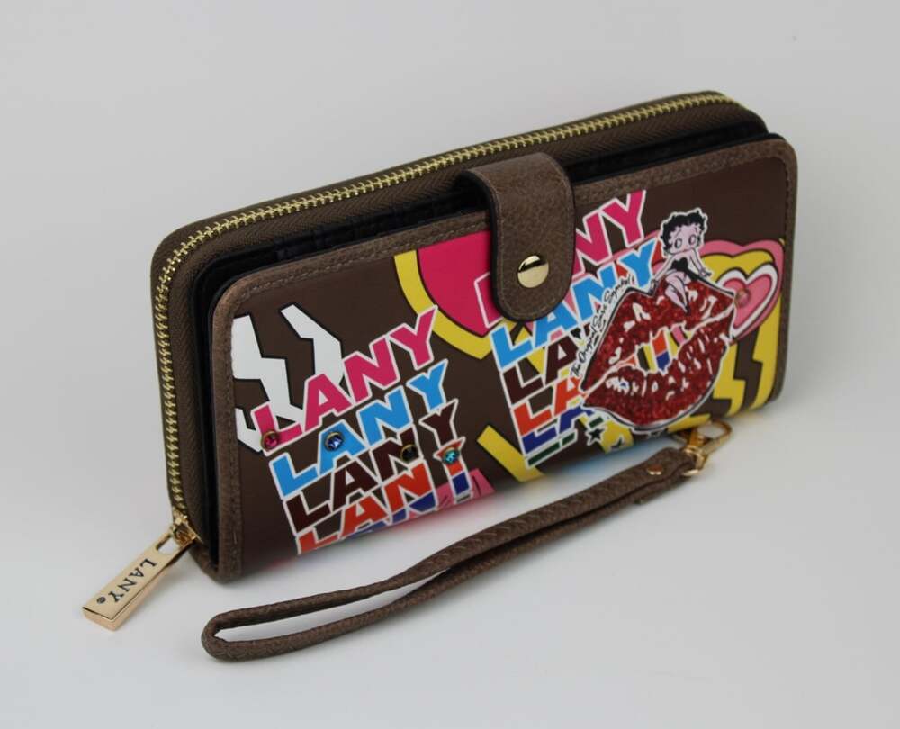 NEW! Betty Boop Women's Lany Vegan Wristlet Wallet - Picture 2 of 6